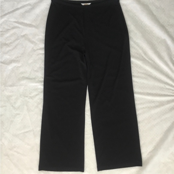 Talbots Black Wide-Leg Pant, Size LP. - Picture 2 of 8